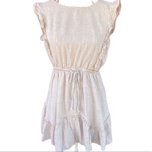 Flax/Rayon Ruffle Dress